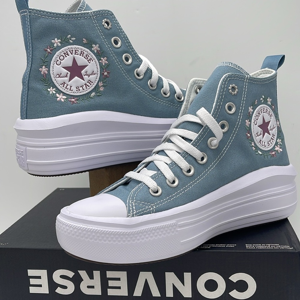 Vans WMNS A07237C
CTAS MOVE HI COCOON BLUE/WHITE Platforms Sneakers Chuck Taylor - Picture 9 of 16